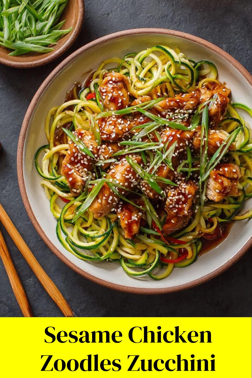 Savory Sesame Chicken Zoodles: Easy Recipe for a Flavor Explosion